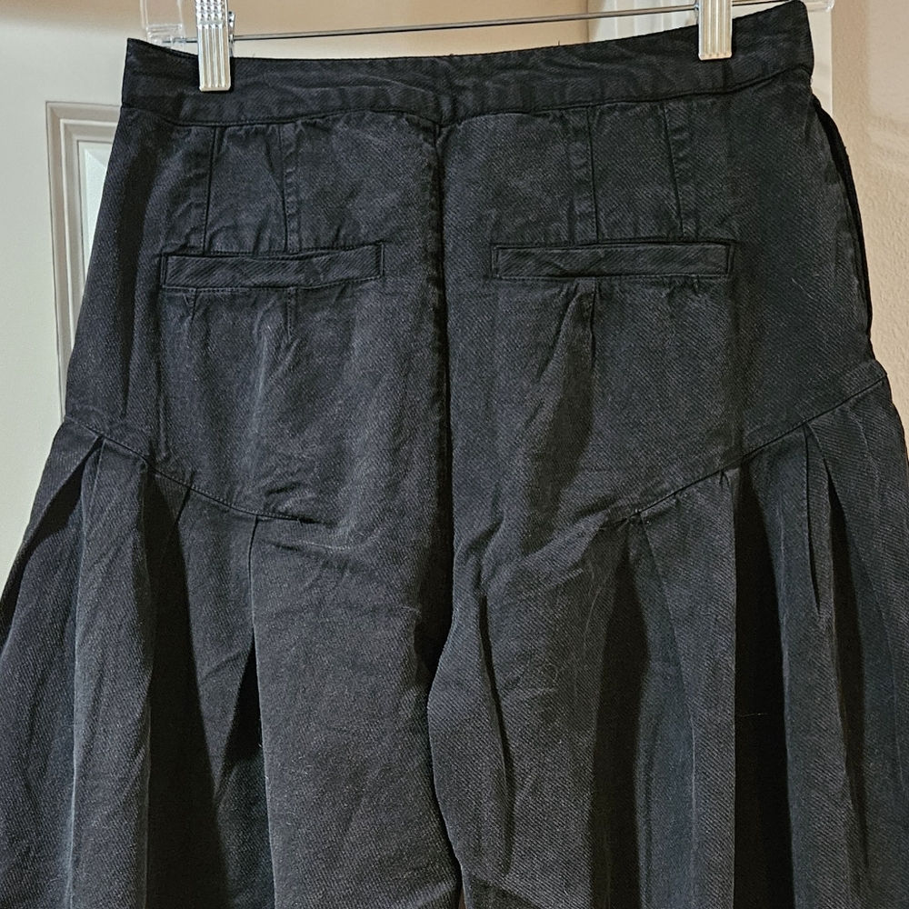 Sarina Pleated Barrel Trousers Cotton Lightweight Drapey Full Black Size 6 NWT - Picture 14 of 16